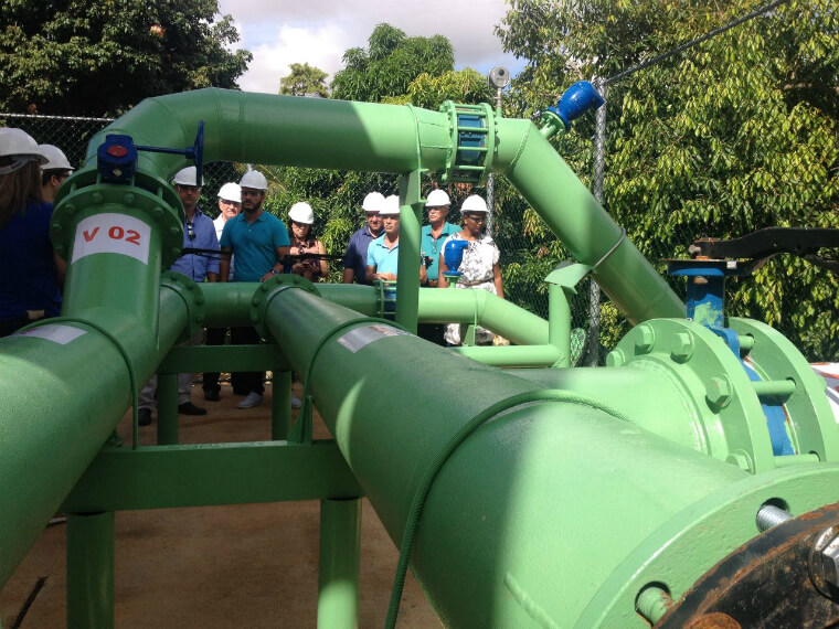 Delivery of the Pancas river pipeline, located in the northern region of Colatina (ES)