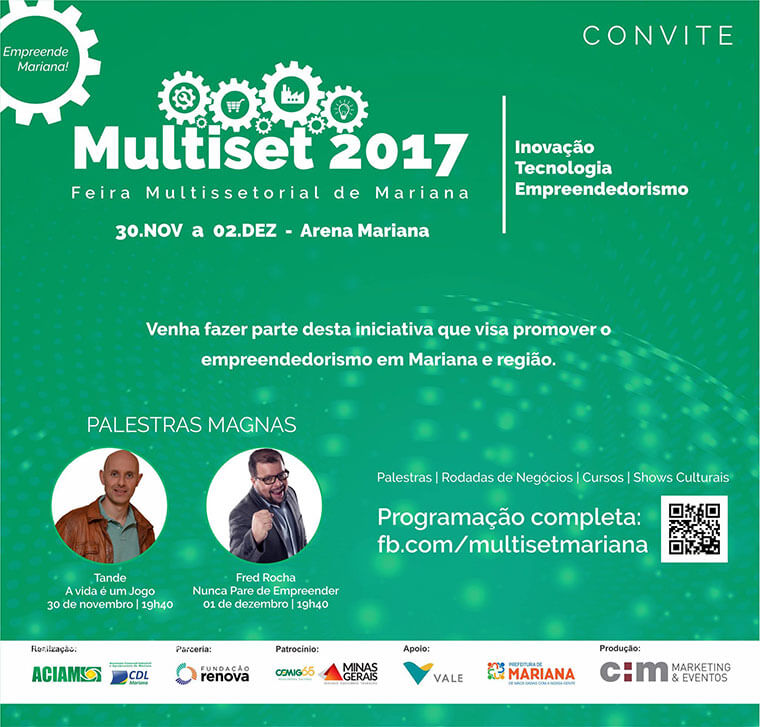 The 2017 MultiSet Fair aims to develop local entrepreneurship and stimulate innovation and technology actions