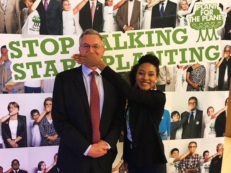 Narrian and Waack participate in "Stop talking, start planting”, motto of global calls for involvement of leaders in Plant-for-the-Planet campaigns.