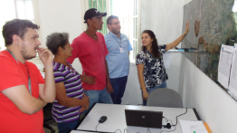 Families from rural areas of Mariana visit the Renova Foundation office