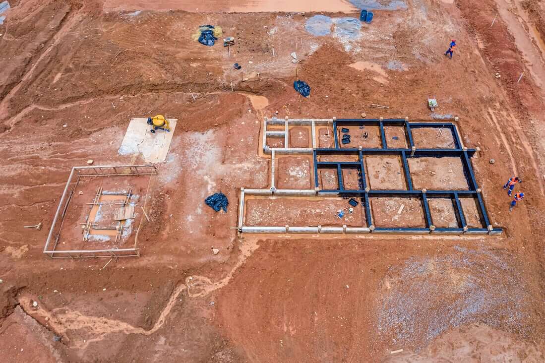 In December 2019, work began on the foundations of the houses