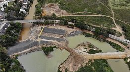 Renova inicia construção de ensecadeira no rio Pequeno, em Linhares