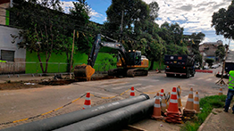 WATER PIPELINE CONSTRUCTION CONTINUES WITH PIPE INSTALLATION AND REPAVEMENT OF LINCOLN BYRRO STREET